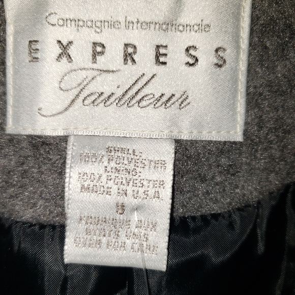 Express Brand Vintage Gray Jacket, Size Sm… - Picture 3 of 4